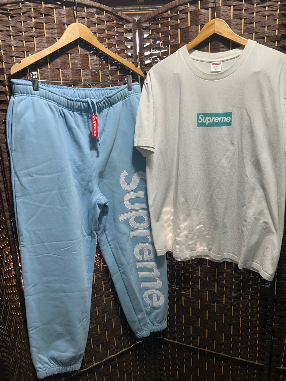Supreme Tiffany box logo & Blue Sweats.